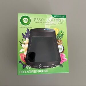 NEW AIR WICK ESSENTIAL MIST FRAGRANCE DIFFUSER W/ BATTERIES,DIFFUSER DEVICE ONLY